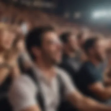 Audience cheering and clapping at the concert