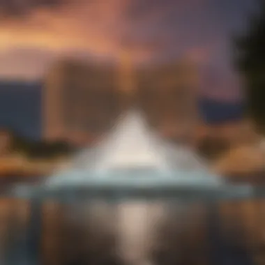 Luxurious Bellagio Fountain Show at Dusk