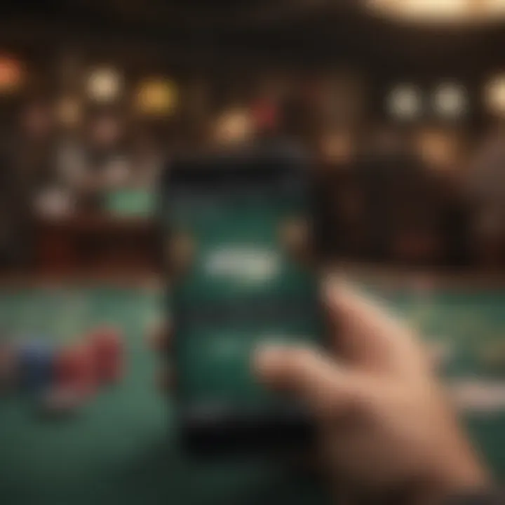 Smartphone displaying a poker learning app interface