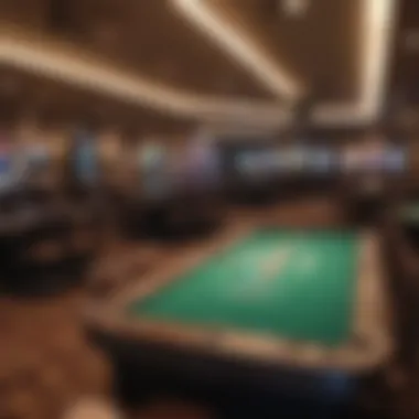 Interior view of Bethlehem Casino showcasing gaming tables