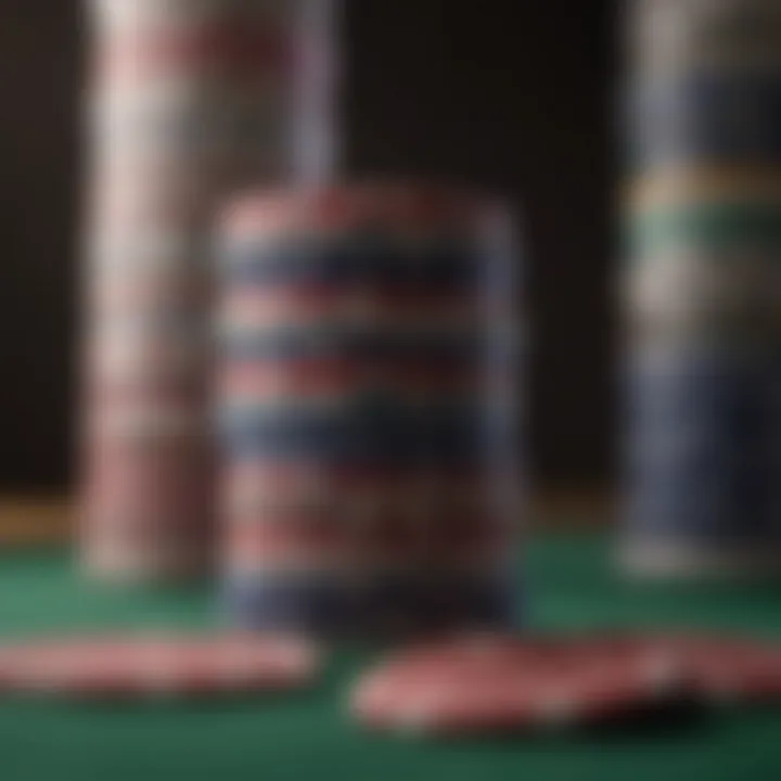 Strategic Poker Chips Stacked High