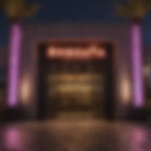 Borgata Casino entrance illuminated at night