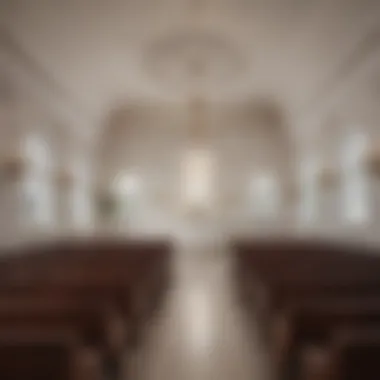 Charming interior of the Little White Chapel