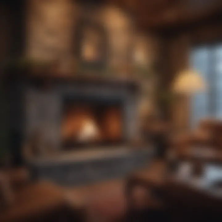 Cozy Fireplace Setting at Two Trees Inn Lounge