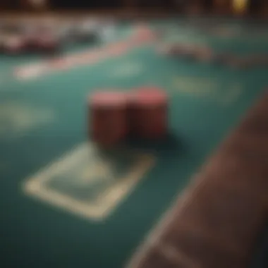 Illustration of a poker table with cards and chips