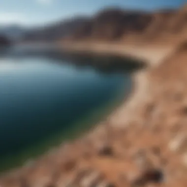 Unveiling the Desiccation of Lake Mead Dry and cracked lake bed of Lake Mead