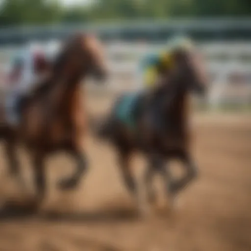 Dynamic Horse Racing Action at Plainridge Park