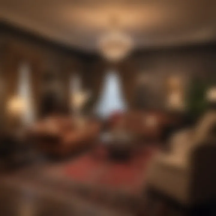 Elegant Living Room with Vintage Decor in Westgate Elvis Suite