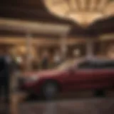 Elegant valet assisting guest with car at Parx Casino