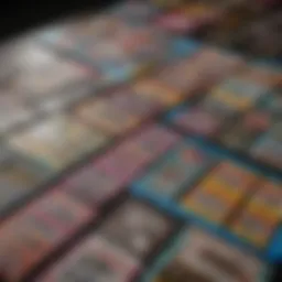 Scratcher lottery tickets on a table showcasing various designs