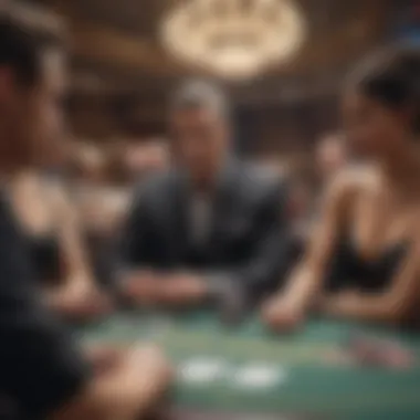 Professional blackjack players in intense competition