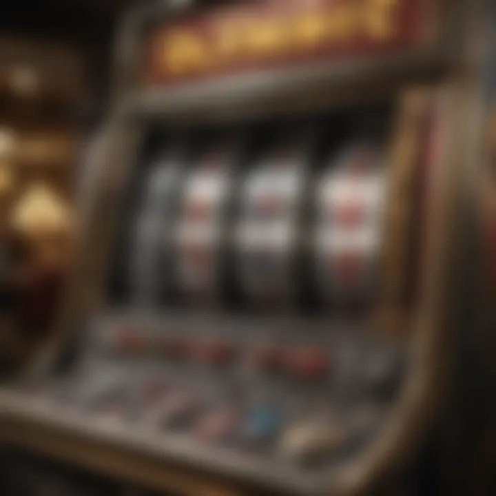 Close-up view of the innovative gameplay features of the slot machine