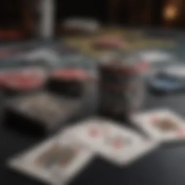 Poker Cards Spread Out on Table