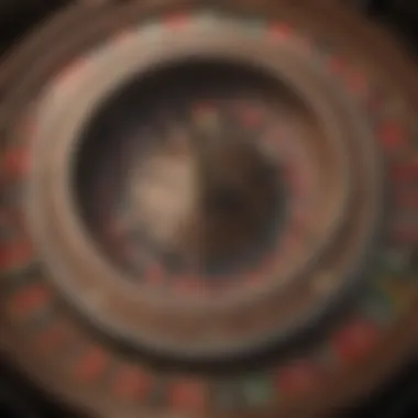 Luxurious Roulette Wheel in a High-Stakes Casino Gilded Roulette Wheel in Casino