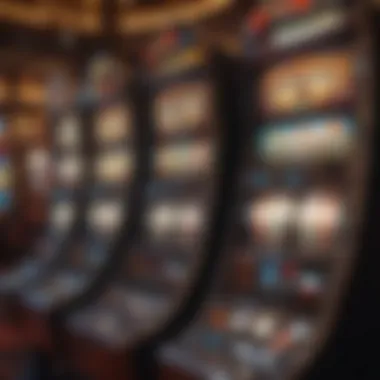 Dynamic Slot Machine Attraction in a Vibrant Casino Setting Extravagant Slot Machine Display