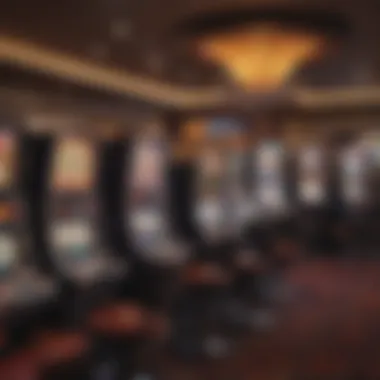 Interior gaming floor highlighting slot machines and gaming tables