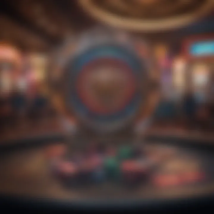 Creative depiction of an online gaming platform with colorful interactive elements
