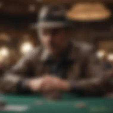 A dealer expertly managing a poker game