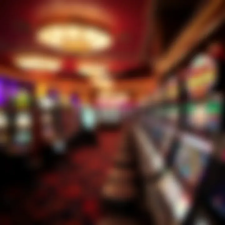 Vibrant gaming floor filled with various slot machines and tables