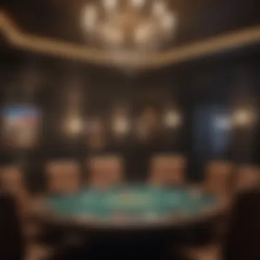 Orleans Poker Room interior with ambient lighting