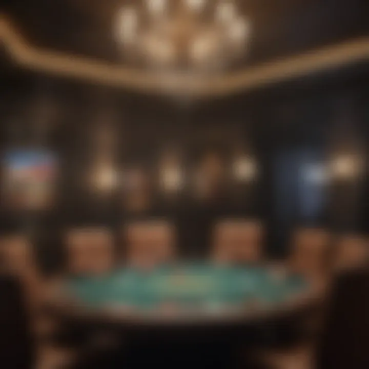 Orleans Poker Room interior with ambient lighting