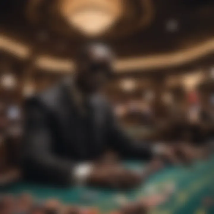 Abstract concept of mysterious black shades in a casino atmosphere