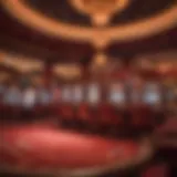 Abstract concept of vibrant red hues in a casino setting