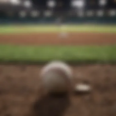 Baseball field with free bet tokens spread across