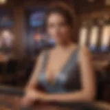 Elegant woman enjoying free spins