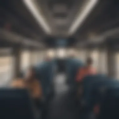 Passengers enjoying the interior of a modern greyhound bus