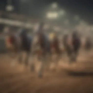 Vintage greyhound racing poster showcasing its historical significance