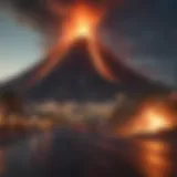 Volcanic Eruption at Dusk