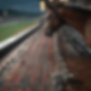 Detailed shot of odds board at a horse racing track