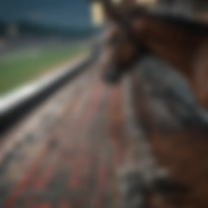 Detailed shot of odds board at a horse racing track