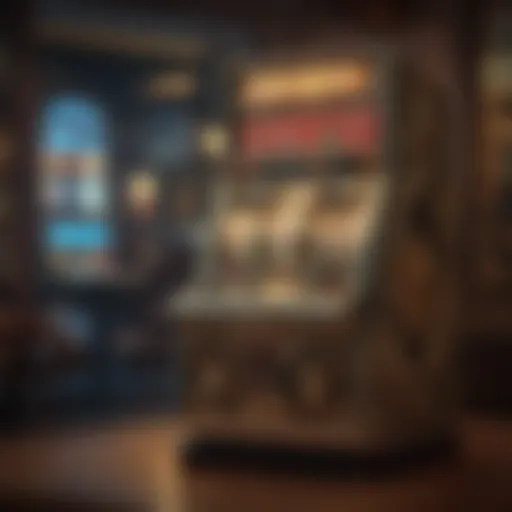A vintage Konami slot machine showcasing classic design elements.
