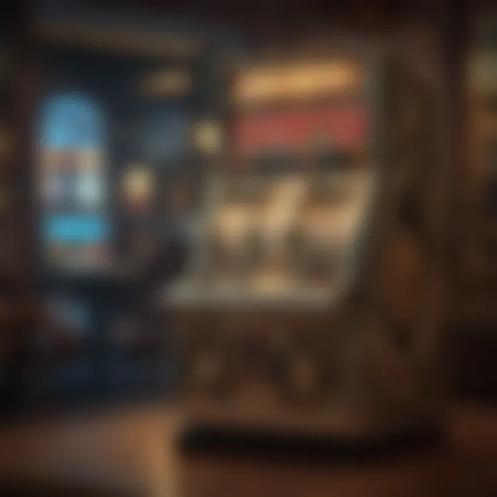 A vintage Konami slot machine showcasing classic design elements.