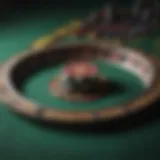 Elegant Casino Chips on Green Felt Table