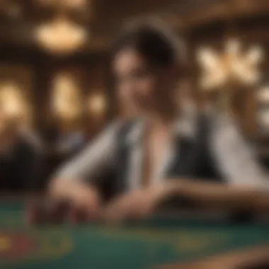 An engaging live dealer blackjack table