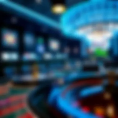 A modern casino environment integrating live dealer technology, illustrating the blend of tradition and innovation in gaming.