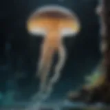 Majestic jellyfish gracefully gliding through the water