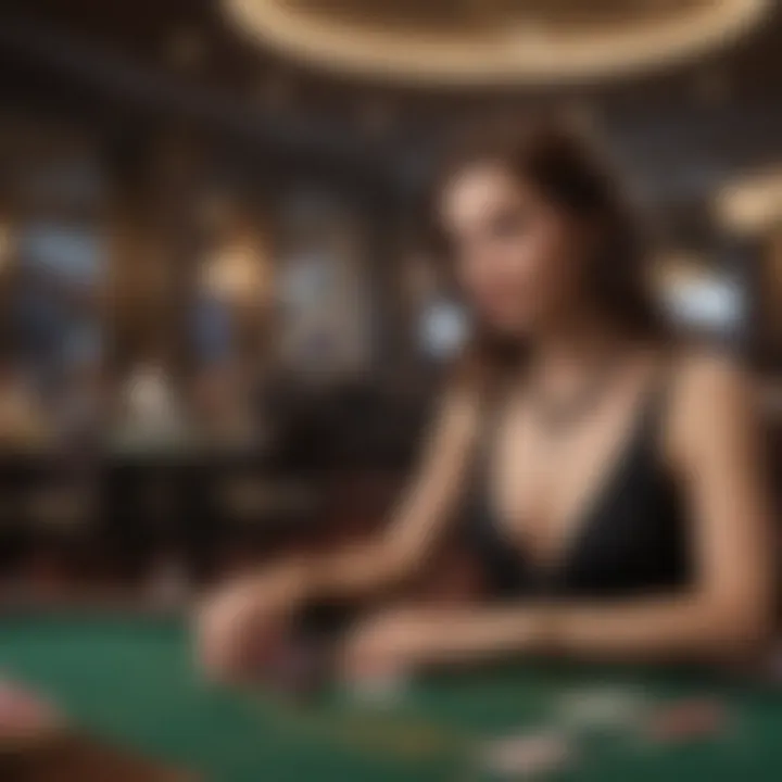 Elegant setting for online blackjack