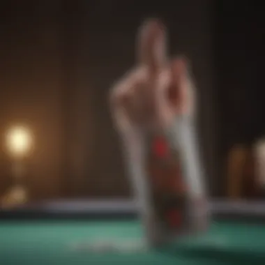 Creative representation of a blackjack hand with no deposit bonus concept