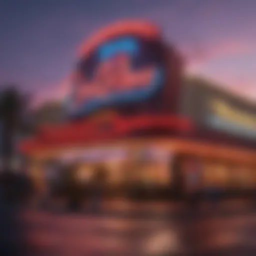 Exterior view of Peppermill Casino showcasing its iconic neon lights