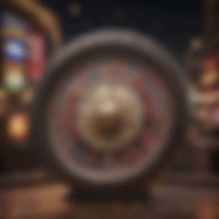 Illustration of a casino bonus wheel representing free spins promotions