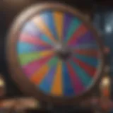 Colorful spin wheel with vibrant segments