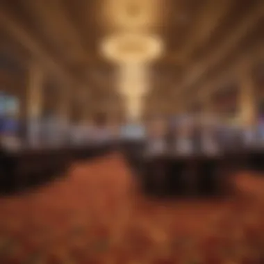 An overview shot of a casino floor featuring the Goldfish Deluxe slot machine among others.