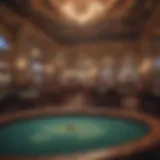 Elegant casino table game setting