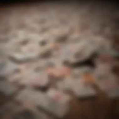 Lottery tickets scattered on a table