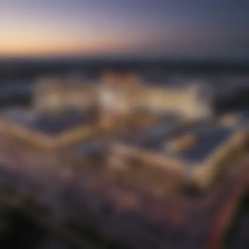 Aerial view of Baton Rouge showcasing the vibrant casino landscape