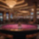 Luxurious casino interior showcasing a vibrant blackjack table